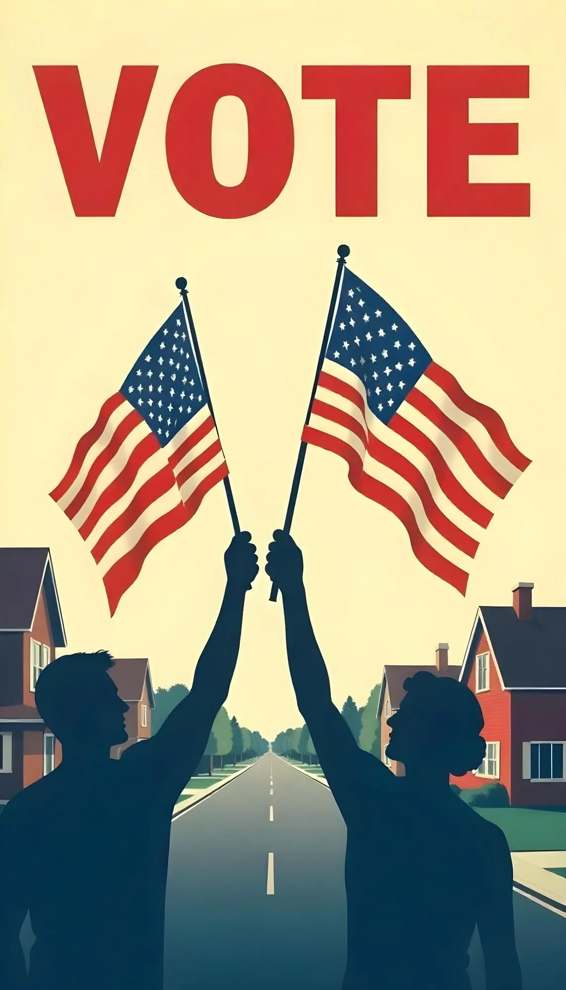 Illustration zum Konzept der Stimmabgabe bei US-Wahlen